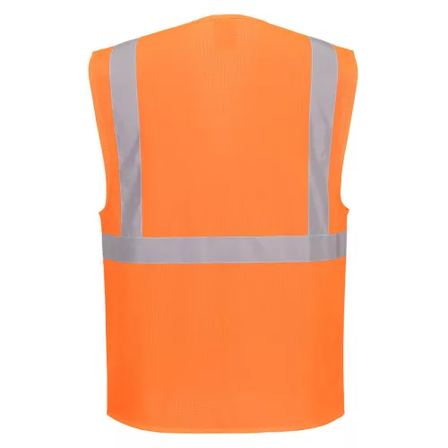 ES376ORRXL Portwest ES1 Essential Hi-Vis Mesh cipzáras vezetői mellény