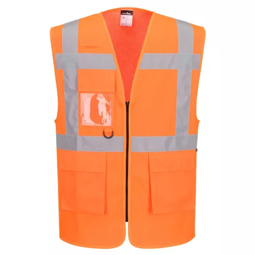 ES376ORRXXL Portwest ES1 Essential Hi-Vis Mesh cipzáras vezetői mellény