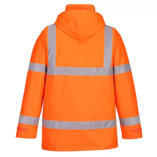 ES460ORR6XL Portwest Essential Hi-Vis téli traffic dzseki