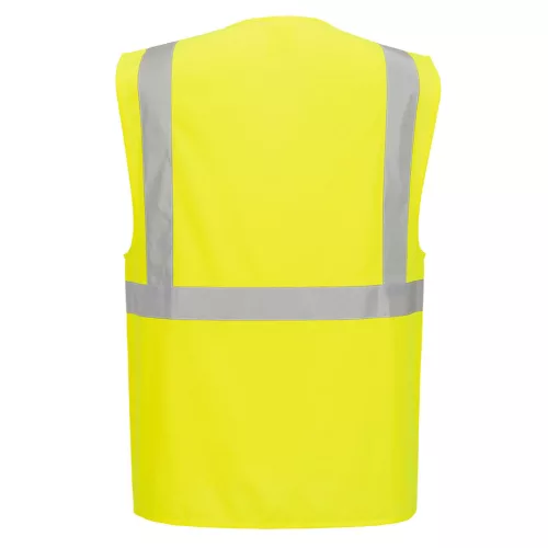 ES476YER5XL Portwest ES1 Essential Hi-Vis cipzáras vezetői mellény