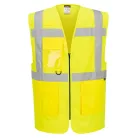 ES476YERXL Portwest ES1 Essential Hi-Vis cipzáras vezetői mellény