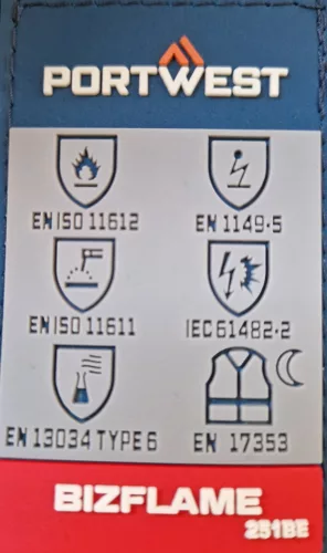 FR417NAR44 Portwest Bizflame Work+ lángálló derekas nadrág