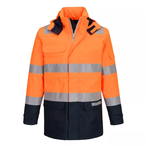 FR605ONRXXL Portwest Bizflame Multi Light Arc Hi-Vis Jacket