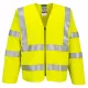 FR616YERXX-3X Portwest Bizflame Hi-Vis lángálló cipzáras mellény