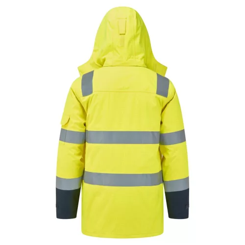 FR617YNRM Portwest Bizflame Rain+ Hi-Vis Multi-norm kontraszt lángálló télikabát