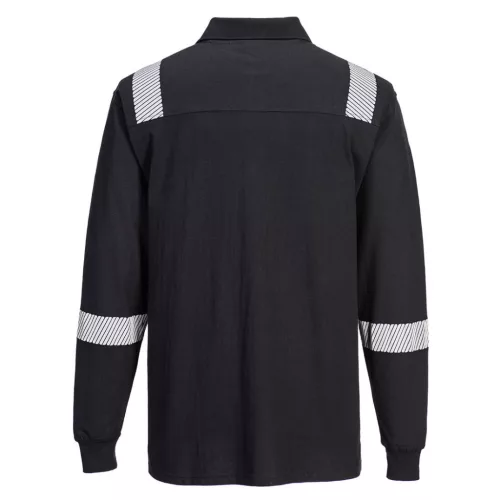 FR711BKRL Portwest WX3 Flame Resistant Long Sleeve Polo