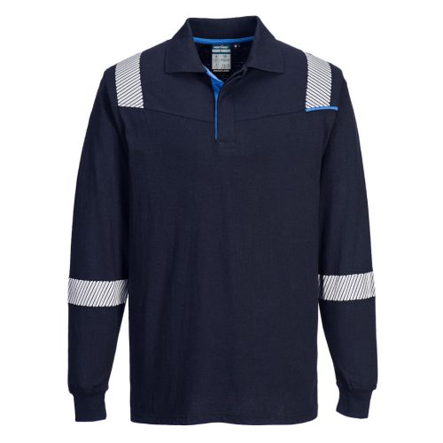 FR711NVRM Portwest WX3 Flame Resistant Long Sleeve Polo