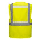 G456YERL Portwest Glowtex vezetői mellény Ezee cipzárral