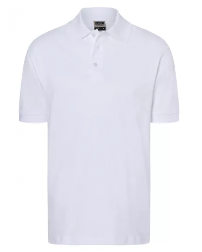 JN070-WHITE-S-5XL     Basic galléros póló fehér S-5XL (POW)