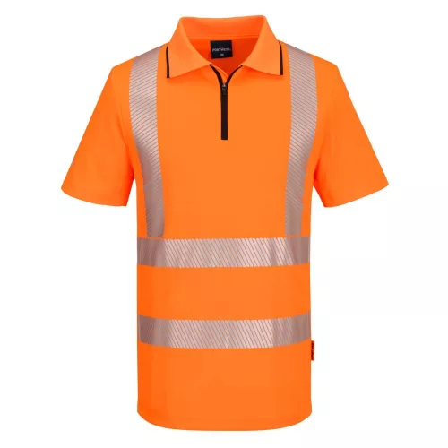 KX302ORRS Portwest KX3 Sport Hi-Vis cipzáras pólóing