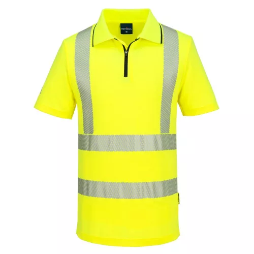 KX302YERM Portwest KX3 Sport Hi-Vis cipzáras pólóing