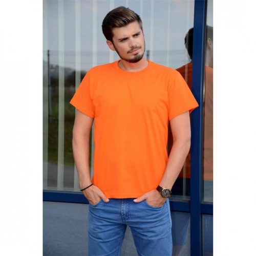 MC180NAR_S-XXXL     KEYA FÉRFI  KEREK NYAKÚ PÓLÓ 180 Gr. NARANCS S-XXXL