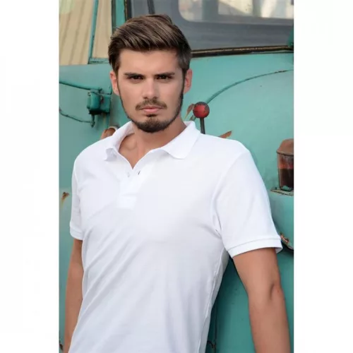 MPSN180FEH_XL     KEYA GALLÉROS PÓLÓ 180Gr. NEW FÉRFI / UNISEX / FEHÉR