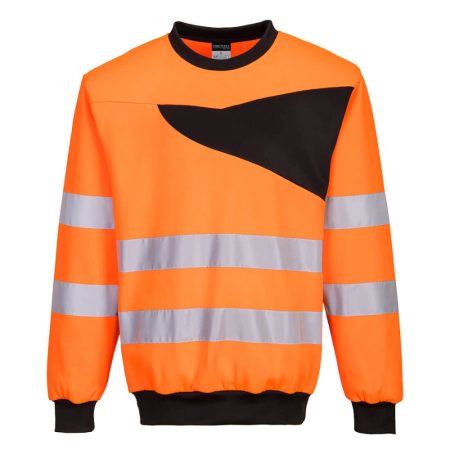 PW277OBRS Portwest PW2 Hi-Vis Crewneck Sweatshirt