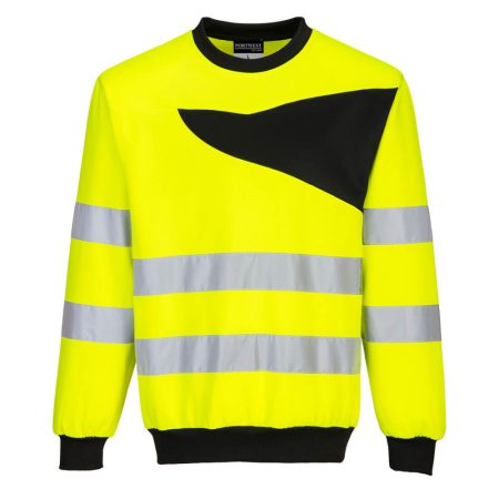 PW277YBRXL Portwest PW2 Hi-Vis Crewneck Sweatshirt