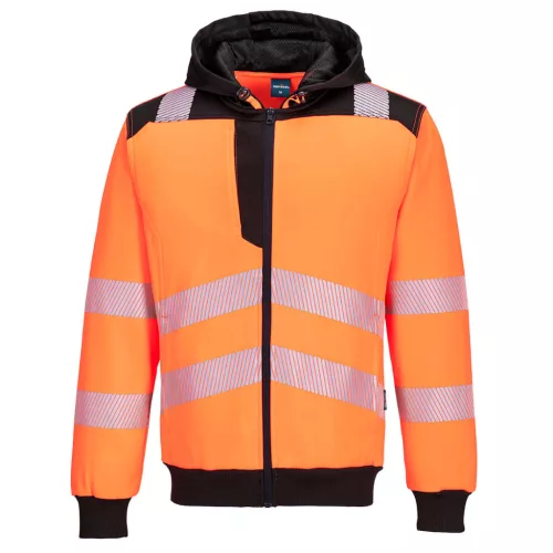 PW327OBRM Portwest PW3 Hi-Vis cipzáras kapucnis pulóver