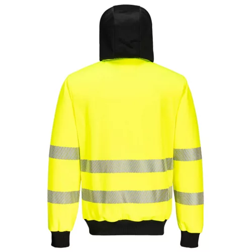 PW327YBRM Portwest PW3 Hi-Vis cipzáras kapucnis pulóver