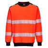 PW379RBK4XL Portwest PW3 Hi-Vis Crew Neck pulóver