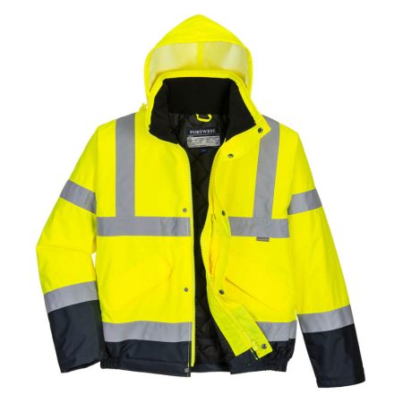 S266YNRXS Portwest Hi-Vis kéttónusú bomber kabát