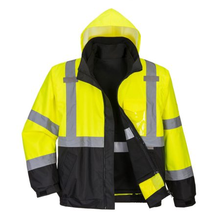 S365YBRXL Portwest Hi-Vis prémium 3 az 1-ben bomber kabát