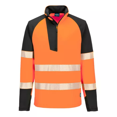 T172OBRXXL Portwest PW3 Hi-Vis 1/4 cipzáras pulóver