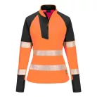 T173OBRL Portwest PW3 Hi-Vis női 1/4 cipzáras pulóver