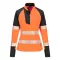 T173OBRL Portwest PW3 Hi-Vis női 1/4 cipzáras pulóver