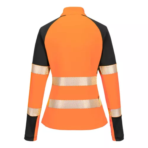 T173OBRXS Portwest PW3 Hi-Vis női 1/4 cipzáras pulóver