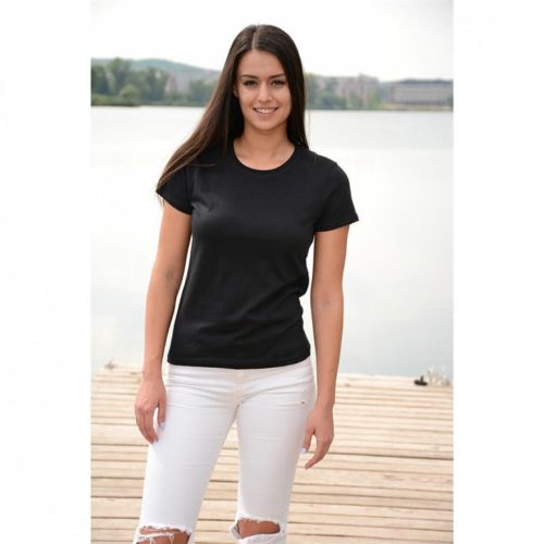 WCS180FEK_S-XXL     KEYA NŐI  KEREK NYAKÚ PÓLÓ 180 Gr. FEKETE S-XXL