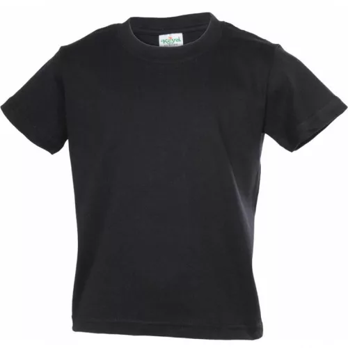 YC150FEK_XS-XL     KEYA GYEREK  KEREK NYAKÚ PÓLÓ 150 Gr. FEKETE XS-XL
